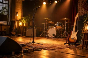 初めてのライブへをイメージした楽器や練習空間